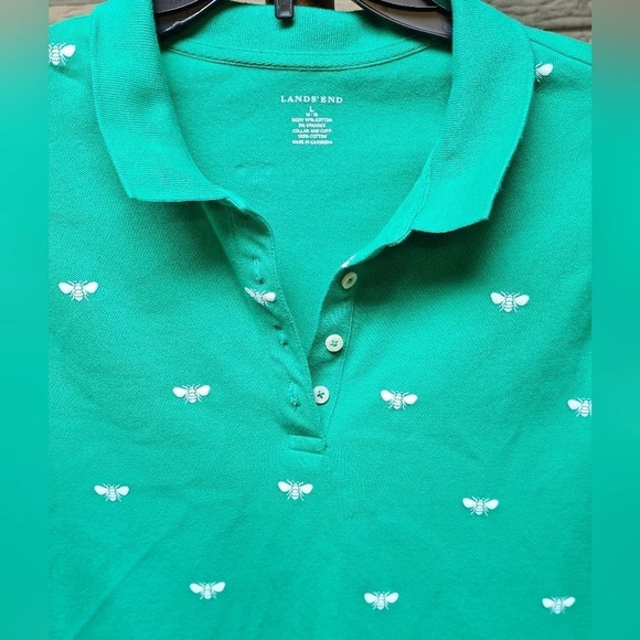 Lands End Polo Sz Lg 14/16 adorable with bees on it - Picture 6 of 11